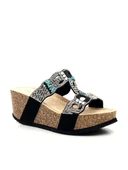 Guja 25Y101 Kadın Taşlı Comfort Dolgu Topuk Terlik - 1