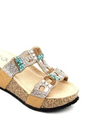 Guja 25Y101 Kadın Taşlı Comfort Dolgu Topuk Terlik - 10