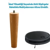 Ahşap Ayak Bağlantı Aparatlı Mobilya Koltuk Kanepe Sehpa Masa Ayağı Ayakları 4'lü Set M8 Civatalı Ahşap 12 cm thumbnail 5