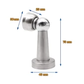 Mıknatıslı Ayaklı Metal Kapı Tutucu Çarpma Önleyici Durdurucu Stoper Vidalı Tampon Krom 1 Adet thumbnail 5