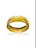 22 Ayar Altın 6 mm Kumlu Hilal Çok Şık Alyans Yüzük thumbnail 1