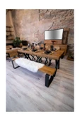 NT Concept Ntconcept Masif Ağaç Yemek Masası - 85cm-200cm Masa - 3