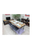 NT Concept Ntconcept Masif Ağaç Yemek Masası - 85cm-125cm Masa - 6