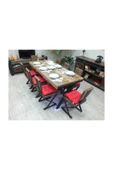 NT Concept Ntconcept Masif Ağaç Yemek Masası - 85cm-185cm Masa - 6