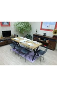 NT Concept Doğal Ağaç Yemek Masası - (100cm-210cm Masa) - 6