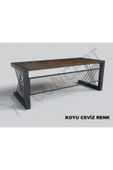 NT Concept Alfa Koyu Ceviz Renk Masif Ahşap Ofis ve Çalışma Masası 85cm-140cm thumbnail 3