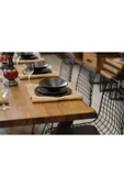 NT Concept Ntconcept Masif Ağaç Yemek Masası Takımı - 60cm-120cm Masa 120cmbank 2 Adet Tel Sandalye - 6