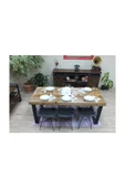 NT Concept Ntconcept Masif Ağaç Yemek Masası - 100cm-200cm Masa - 7