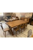 NTCollection NTConcept Doğal Ahşap Masif Toscana Yemek Masa Takımı - 1