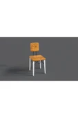 NT Concept Ntconcept Round Doğal Ahşap Ayak Sandalyeli Yuvarlak Masa Takımı - 5