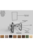 NT Concept Ntconcept Mina Ayna Çerçeveli Masif Ahşap Lavabo Dolabı Hilton(70cm) - 4