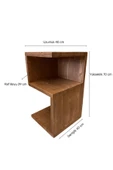 NTCollection NTConcept Ahşap Masif Yan Sehpa Kitaplık - 4