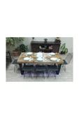 NT Concept Ntconcept Masif Ağaç Yemek Masası - 100cm-200cm Masa - 2