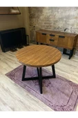 NTCollection Ntconcept Round Masif Ahşap Yuvarlak Yemek Masası 120x120cm - 2