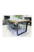 NT Concept Ntconcept Masif Ağaç Yemek Masası - 100cm-200cm Masa - 6