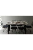 NT Concept Ntconcept Doğal Ağaç Mutfak Masası(85cm-125cm Masa+4 Sandalye) - 3