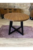 NTCollection Ntconcept Round Masif Ahşap Yuvarlak Yemek Masası 85x85cm - 1