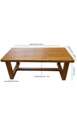 NTCollection Ntconcept Farmhouse Doğal Ahşap Masif Yemek Masa Takımı 80x220cm 8 Adet Sandalye - 6