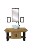 NT Concept Ntconcept Masif Ağaç Banyo Dolabı -90cm - 1