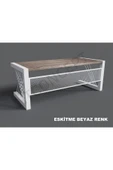 NT Concept Ntconcept Alfa Eskitme Beyaz Renk Masif Ahşap Ofis Ve Çalışma Masası(85cm-140cm) - 2