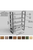 NT Concept Lomi Masif Ağaç Kitaplık-vitrin(en 200cm) - 2