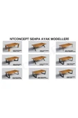 NT Concept Ntconcept Doi X Ayak Masif Ahşap Sehpa(75cm-100cm-h44cm) - 5