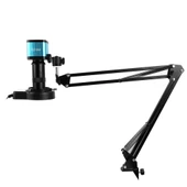 Monozone 150X Lens Endüstriyel Mikroskop Katlanabilir Tutucu 56 Led Halka Işık Kameralı Elektronik Dijital Usb 48MP 4K 60F/S Deney Gözlem - 1