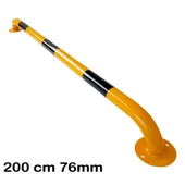 76 lık Araç Stoperi Otopark Araç Bariyeri Lastik Sonlandırma Demiri Üretimi 200 cm Ø76mm 2mm - 1