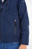 Shell Lacivert Erkek Softshell Mont Kapüşonlu Comfort Fit thumbnail 4