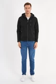 Shell Siyah Erkek Softshell Mont Kapüşonlu Comfort Fit - 2