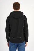 Shell Siyah Erkek Softshell Mont Kapüşonlu Comfort Fit - 3