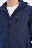 Shell Lacivert Erkek Softshell Mont Kapüşonlu Comfort Fit thumbnail 5