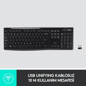 Logitech K270 920-003761 Q Kablosuz Klavye Teşhir thumbnail 5
