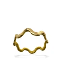 22 Ayar Altın Zikzak Ajda 2 mm Çok Şık Alyans Yüzük thumbnail 1