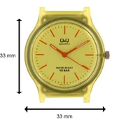Q&Q VP46J033Y Su Geçirmez Şeffaf Sarı Silikon Kordonlu Unisex Kol Saati - 3