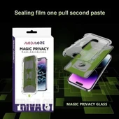 İ-STONE HAYALET MAGIC GLASS IPHONE 12 PRO MAX UYUMLU FULL PLATİNUM OTOMATİK APARATLI HAYALET KIRILMAZ CAM/EKRAN KORUYUCU - 10