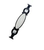 ZÜMRE 96 mm Metal siyah Kasa Beyaz  porselen  / 5 ADET - 2