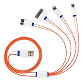 StarkTech STT-751 Çok Amaçlı Beş renk 1Metre Dörtlü Erkek Giriş Şarj Kablosu - 3