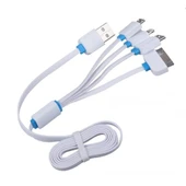 StarkTech STT-751 Çok Amaçlı Beş renk 1Metre Dörtlü Erkek Giriş Şarj Kablosu - 6