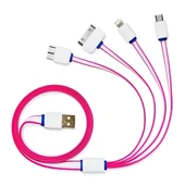 StarkTech STT-751 Çok Amaçlı Beş renk 1Metre Dörtlü Erkek Giriş Şarj Kablosu - 4