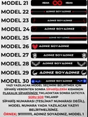 DeepCraft Kişiye Özel Her Araca Uygun İsimli Plakalık 2 adet - 3