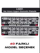 DeepCraft Kişiye Özel Her Araca Uygun İsimli Plakalık 2 adet - 1