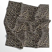 Leopar Desenli Soft Pamuk Eşarp - 04482 - 5
