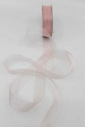 Pudra Renkli Organze Kurdele 20 mm. - 1