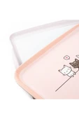 Tantitoni MELAMİN KEDİ DESENLİ 2Lİ DİKDÖRTGEN KAYDIRMAZ TEPSİ 34-41CM - 3