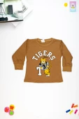 Kaplan Baskılı Uzun Kollu Çocuk  Sweatshirt  1-4 Yaş - 8