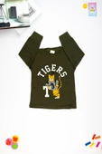 Kaplan Baskılı Uzun Kollu Çocuk  Sweatshirt  1-4 Yaş - 4