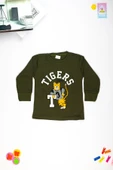 Kaplan Baskılı Uzun Kollu Çocuk  Sweatshirt  1-4 Yaş - 9