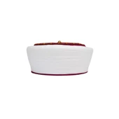 İmam Sarığı-Beyaz Kumaş-Bordo Takke-Düz Sarım-Kuş Gözlü-7 metre - 2