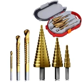 Yüksek Kalite Kademeli Matkap Sac Delme Ucu Seti 6 Parça Kademeli Matkap Ucu Seti (Özel Çanta) - 1